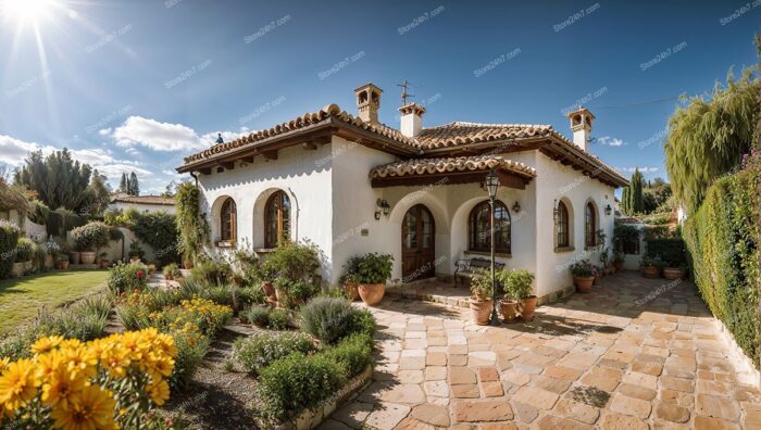 Charming Spanish Villa Bathed in Warm Sunlight