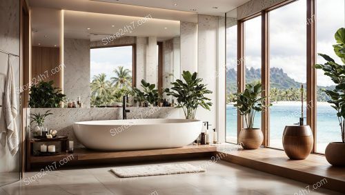 Tropical Oceanfront Luxury Bathroom