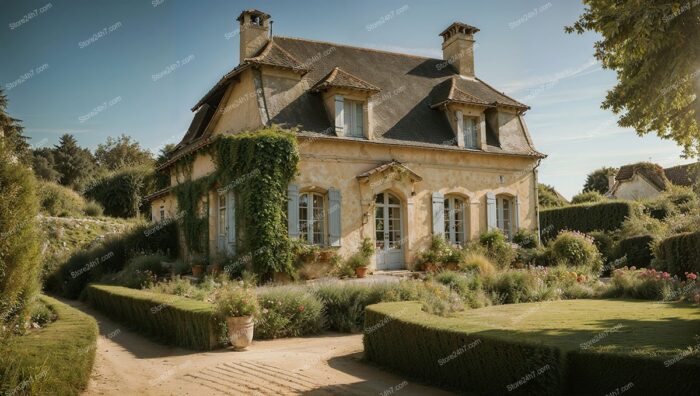 French Country House with Formal Garden