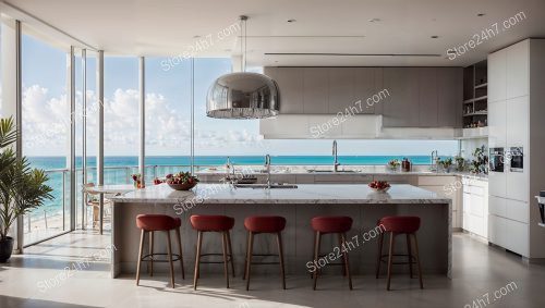 Modern Florida Kitchen Ocean View