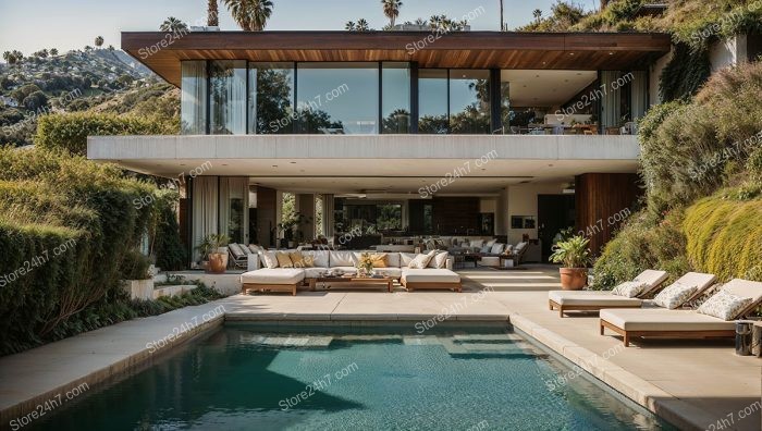 California Modern Villa Poolside Oasis