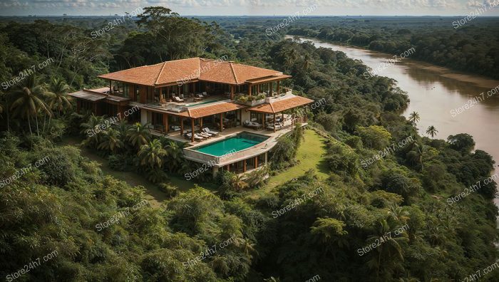 Riverside Villa Amidst Lush Jungle