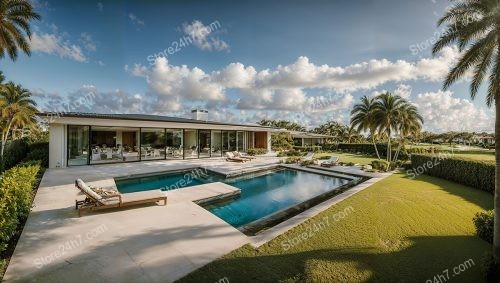 Florida Sleek Poolside Luxury Residence