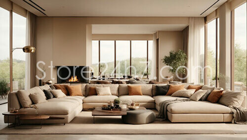 Warm Neutral Living Room Elegance