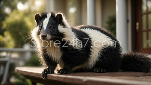 Skunk Perched on Home Dec