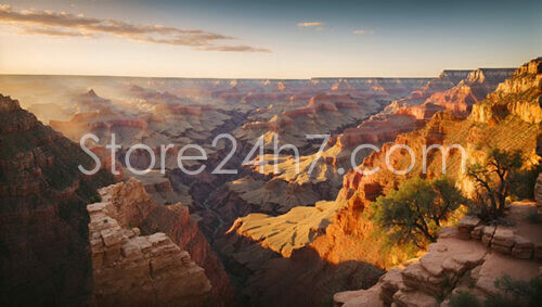 Grand Canyon Sunset Arizona Panorama