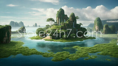 Serenity Island Fantasy Landscape Art
