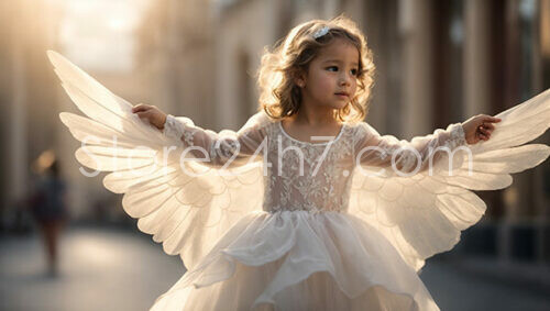 Child Angel Dress Sunlight Grace