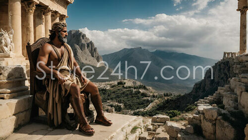Zeus Greek God Olympus Throne