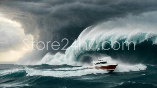 Boat Faces Monstrous Wave Storm
