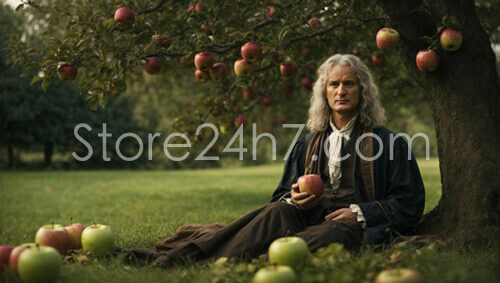 Newton Ponders Gravity with Apple