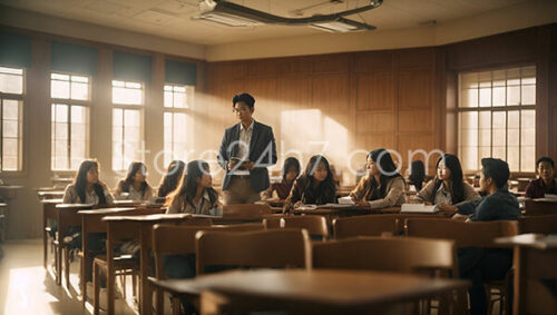 Inspiring Teacher Engages Attentive Students