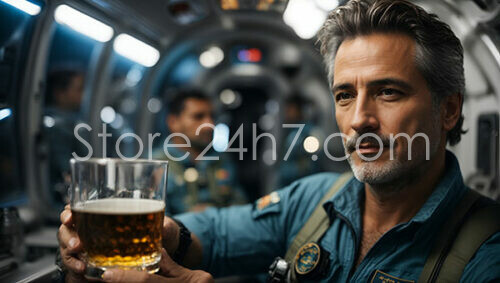 Astronaut Toasts Beer in Zero-Gravity