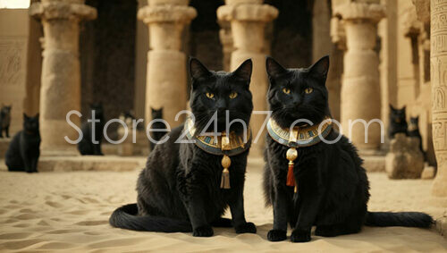 Royal Black Cats Ancient Egypt