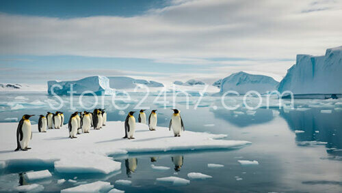 Emperor Penguins on an Antarctic Ice Floe