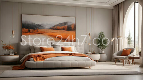 Autumn-Themed Luxury Bedroom Interior