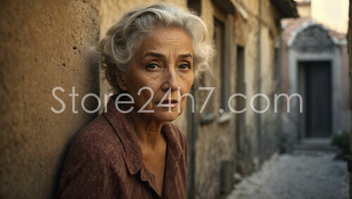 Portrait of an Old Woman in an Alley