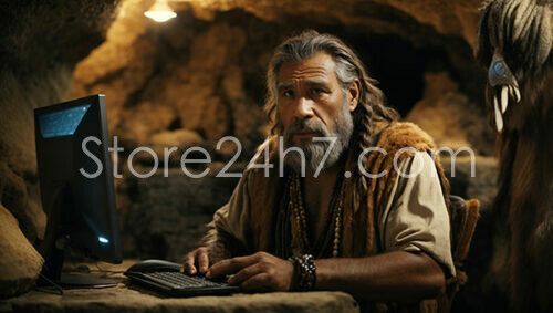 Ancient Warrior Adapts to Modern Technology in Cave