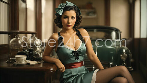 Classic Pin-Up Beauty Vintage Elegance