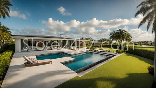 Florida Sleek Poolside Luxury Residence