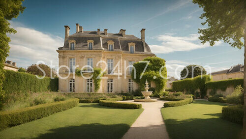 Elegant French Chateau Formal Gardens