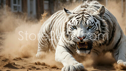 White Tiger Charging Dynamic Portrait