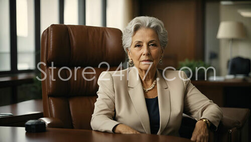 Commanding Senior Female Executive in an Office Setting