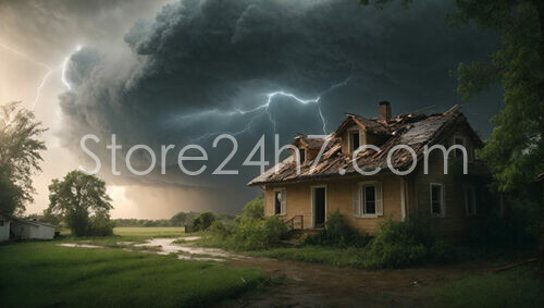 Abandoned House under Storm Attack