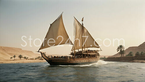 Traditional Sailboat on the Nile