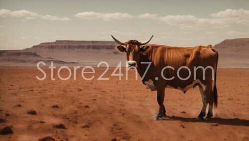Cow Alone in the Desert