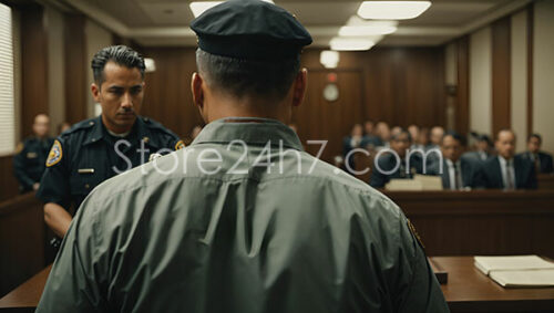 Police Officer Testifying in Court