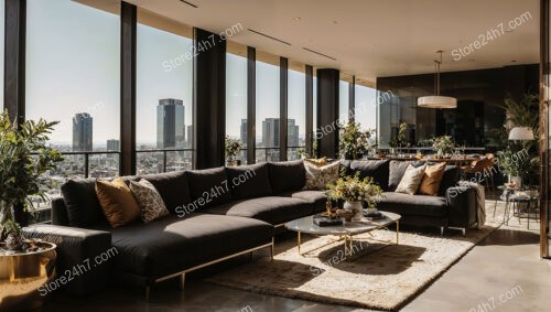 Urban Chic High-Rise Living Area