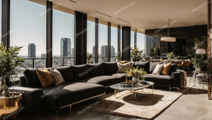 Urban Chic High-Rise Living Area