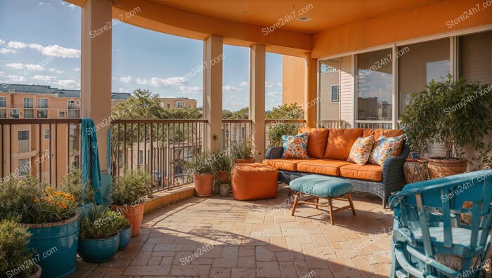 Vibrant Urban Balcony Garden Oasis