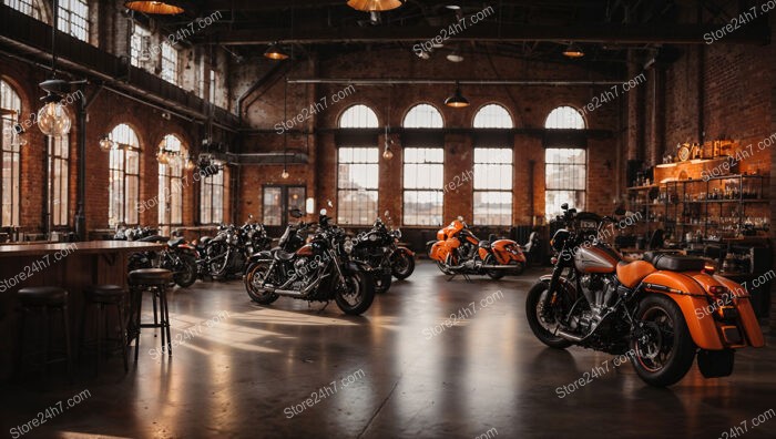 Vintage Motorcycle Showroom Loft Style