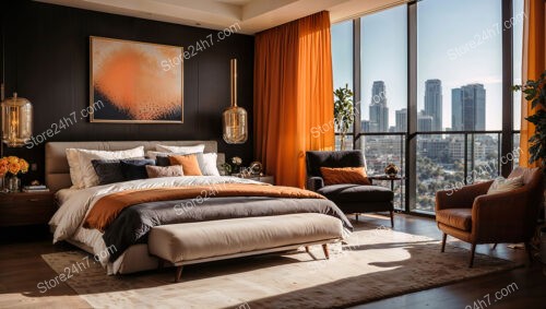 Warm Tones Urban Bedroom Oasis