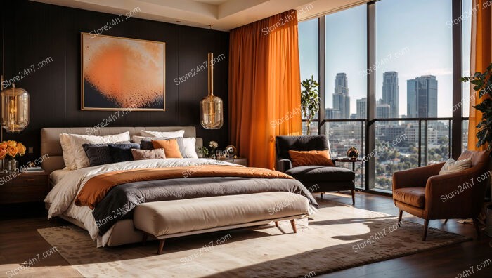 Warm Tones Urban Bedroom Oasis