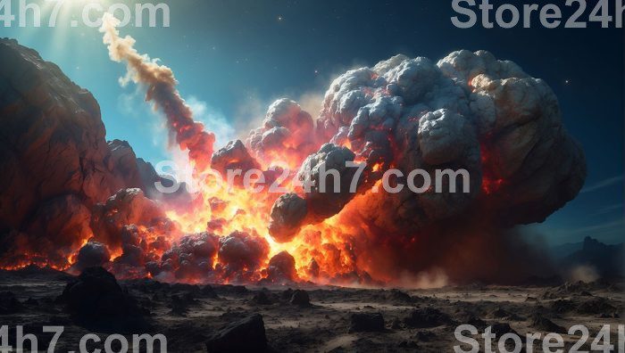 Asteroid's Fury Ignites Planetary Skies