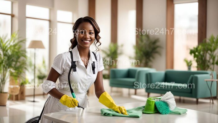 Professional Cleaner Sparkling Indoor Space