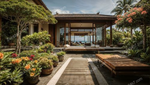 Balinese Villa Tropical Garden View