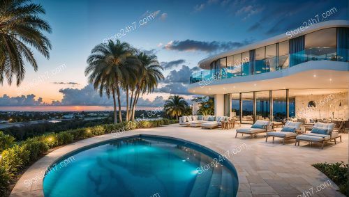 Luxurious Modern Home Sunset Oasis