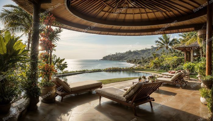 Balinese Backyard Oasis Seascape View