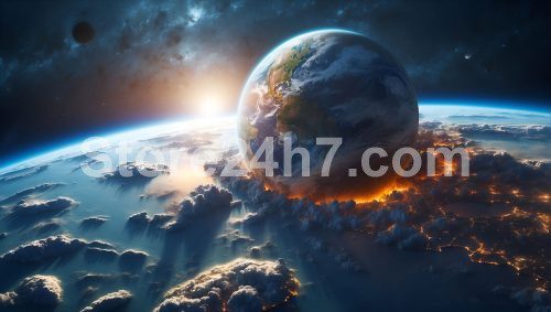 Earth Engulfed by Giant Planet