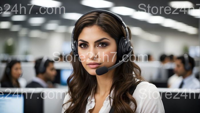Professional Female Customer Support Representative