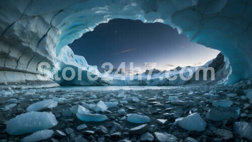 Starry Night in Ice Cave