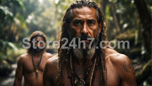Ancient Tribal Elders in Jungle