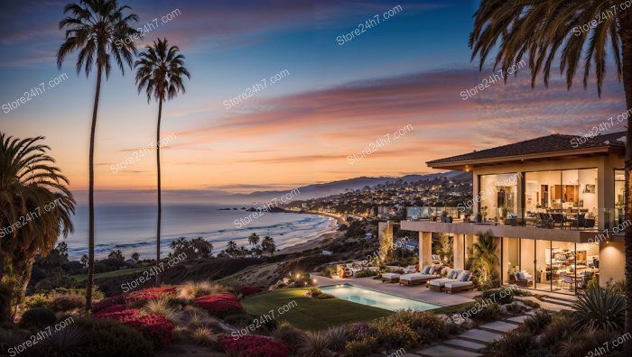 California Cliffside Sunset Villa Elegance