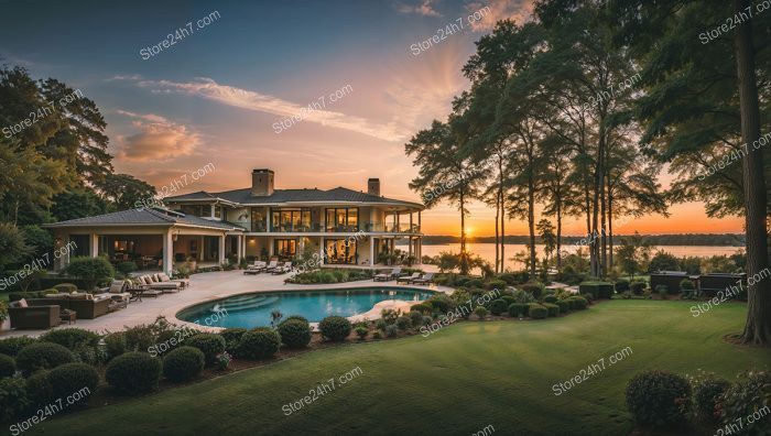 Elegant Lakeside Living Sunset Retreat