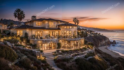 Majestic Coastal Villa Sunset Retreat