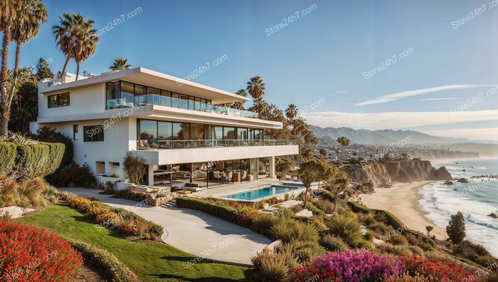 Modern Beachfront California Villa Oasis